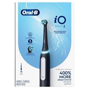Oral-B iO Series 3 Limited Edition Rechargeable Toothbrush 2 Brush Heads Black
